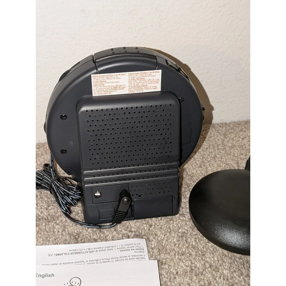 Sonic Alert Sonic Boom Dual Alarm Clock Bed‎ Shaker 5 Level Dimmer NEW